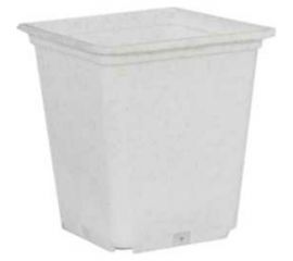 Горшок для рассады Ангора 0.5 л, 9x9х10 см, квадратный, белый А5501бл 