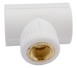 Комбинированный тройник Blue Ocean полипропиленовый, резьбовой ВР - 32х1/2 PPRF/ITT(W)-32х1/2"" 