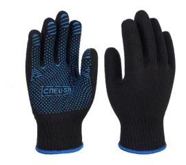 Перчатки СПЕЦ-SB RO х/б с ПВХ, черные 3.1211.011/10 