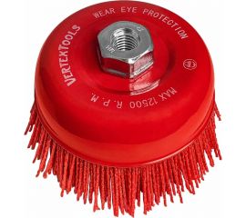 Щетка нейлоновая чашка для УШМ, 75 мм, М14 vertextools 12400-75 