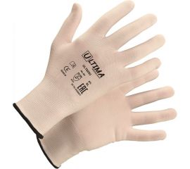 Нейлоновые перчатки без покрытия ULTIMA белые ULT620U/XL 