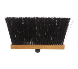 Метла для пола и улицы YOZHIK Гардена лайт ""Эконом"", 280x30x16 мм, 79 пучков, высота ворса 130 мм, 3-х рядная, синтетическое волокно чёрное Y/МГЭ/280 