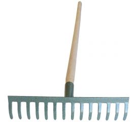 Прямые 14-ти зубые грабли ООО Агростройлидер с черенком высшего сорта САД-08.12.1 