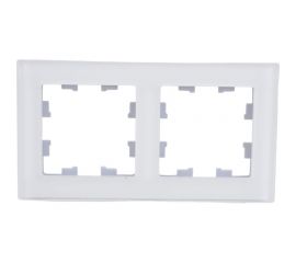 2-местная рамка Schneider Electric AtlasDesign Nature матовое стекло, белая SchE ATN330102 