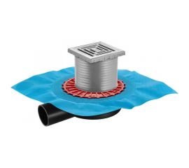 Напольный трап водосток BERGES ZENTRUM Uno 100х100, D50 мм 090371 