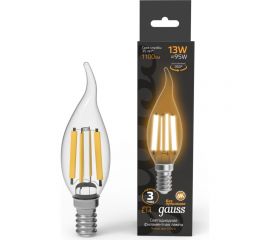 Лампа Gauss Filament Свеча на ветру 13W 1100lm 2700К Е14 LED 1/10/50 104801113 