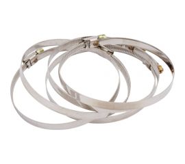 Червячный хомут РОССНА 90х110 мм 4 3/8"" нержавеющая сталь, винт, 5 шт. Р860718 DIY 