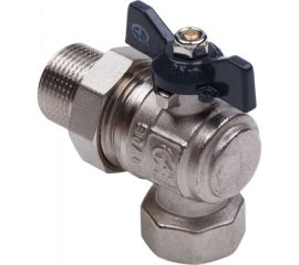 Шаровой кран со сгоном AQUALINK угловой, вн-нар 1/2 LU B бабочка 1171 
