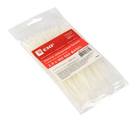 Нейлоновый хомут EKF Basic 100 шт. plc-c-2.5x150 