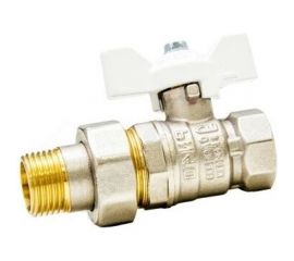 Шаровой кран LD Pride латунь никель Ду15 Ру40 ВР американка, полнопроходной, бабочка 107-5094 