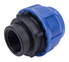 Компрессионная соединительная муфта VALFEX ПНД, с внутренней резьбой, 50x1 1/4"" 121001250114 