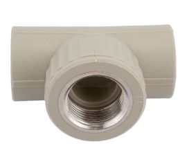 Тройник VALFEX PP-R серый комбинированный Дн 25х3/4 ВР 10127025Г 127-1095 