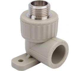 Угольник комбинированный с креплением, наружная резьба VALFEX PP-R серый, 20 мм х1/2"" 10121020Г 127-0485 