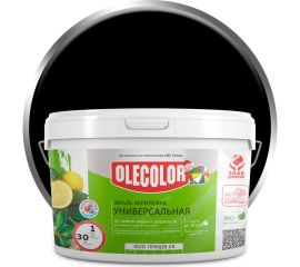 Акриловая эмаль OLECOLOR полуглянцевая, черный, 2 кг 4300002556 
