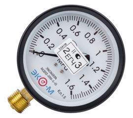 Манометр ЭКО-М Экомера МД02-100мм 0..1,6 МПа G1\2 (Эконом) МД02-100-G-1,6МПа-ЭИ 