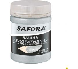 Декоративная акриловая эмаль SAFORA серебро металлизированная 250 г ЭМ100/1М 