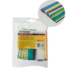 Набор термоусадочных трубок STEKKER hsht-1050-10m, длина 10 см., коэф. усадки 2:1, мультиколор (21шт в упаковке), 39714 