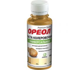 Универсальная колеровочная паста ОРЕОЛ желто-коричневый (03), 100 мл 4767 