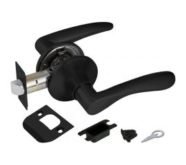 Ручка защелка Ajax 6010 BL-P (без фик.) черный 44451 