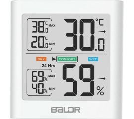 Цифровой термогигрометр с внешним датчиком BALDR B0135TH-WHITE 