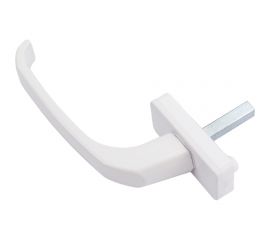 Оконная металлическая ручка Невский Крепеж 2 винта, белая, 1 шт. 826226 