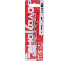 Сверло по металлу HSS TIN 5.5x113 мм, 6-ти гранный хвостовик РемоКолор 35-5-855 