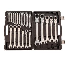 Набор комбинированных трещоточных шарнирных ключей MATRIX 22 шт. 14800 