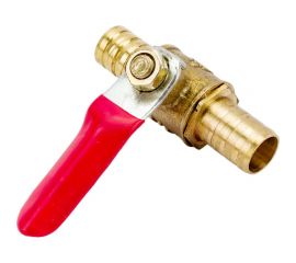 Краник шаровой латунный елочка под шланг 10 мм ARMA BV-10/10 