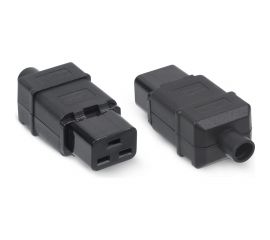 Разборная вилка Cabeus С19 16А, 250 V, черная IEC-320-C19 