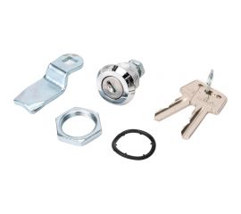 Замок под английский ключ ТРИЗАМ (2 кл в уп.), с ригелем металл, хром ЗЧА05.М.2.01.1066.К TRZ0035 