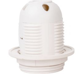 Патрон с кольцом ЭРА Е27, пластик, белый Б0043748 