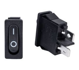 Клавиша Nord-Yada 250V 6А Mini черная (2конт.) ON-OFF (2шт в упаковке) 905471 