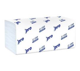 Бумажное полотенце Protissue листовое 1-сл 250 лист/уп 210x230 мм v-сложения белое Г-С193 