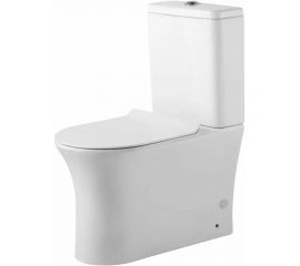 Безободковый унитаз-компакт Agger пристенный с горизонтальным выпуском AT01000 