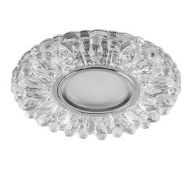 Встраиваемый потолочный светильник FERON со светодиод подсветкой, прозрач, хром, CD914 28985 