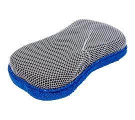 Губка для мытья из микрофибры с сеткой скрапер KRAFT KT 860608 