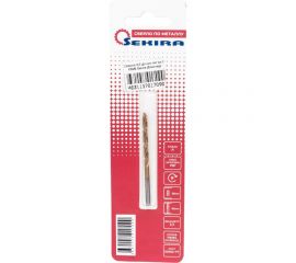 Сверло 3.3 мм, ц/х, Р6М5, класс А, нитридтитановое покрытие Sekira 00-00010427 