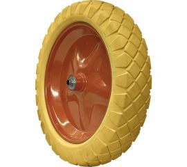 Колесо без камеры 4.00-8 F12.7 400 мм, большой диск, желтое МастерАлмаз 105062089 