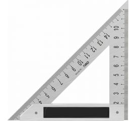 Треугольная стальная линейка DELI dl303150 нержавеющая сталь, алюминиевое основание 104520 