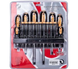 Набор отверток CNIC 18шт 4 шл., 4 кр., 10 часовых с магнит. нак., CrV, ре KDNP008 41230 