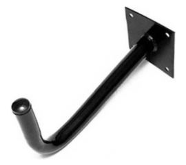 Кронштейн для антенны Дельта КГ-02.01 (вылет 295мм с квадратной площадкой крепления, черный, гнутый) 26586 