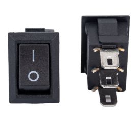 Клавиша Nord-Yada 250V 3А Micro черная (3конт.) ON-OFF (2шт в упаковке) 905467 