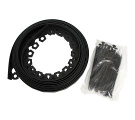 Гибкий бордюр Протэкт 10 м х 38 мм, с колышками 30 шт., чёрный ПБГ-38/10 