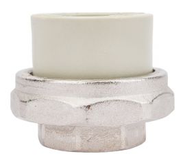 Комбинированная разъемная муфта Berke Plastik ВР 25x3/4, серый 3.4060.13.014 