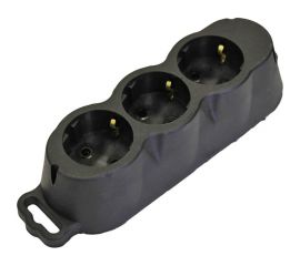 Переносная разборная розетка SVET РА16-001 УХЛ3, каучук, SV0302-0001 