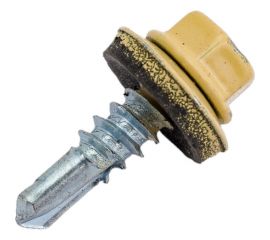 Кровельные саморезы ВИРТУОЗ 5,5х19 мм, RAL 1014, слоновая кость, 200 шт. 600-59406 