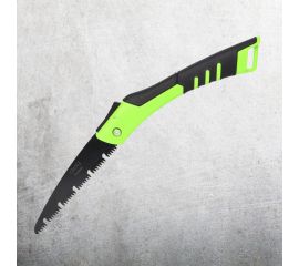 Складная садовая пила DELI DL6006 170 мм, сталь 65MN, 7 зубьев на дюйм, обрезиненная ручка, шлифовка зубов с 3-х сторон, двухрядное распределение кромок 114773 