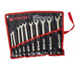 Набор рожково-торцевых ключей Forsage шарнирные, 10 пр 49575 F-5010R 