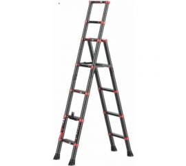 Телескопическая лестница-стремянка WORKY BLACK 4+5 ступеней, 1.1м+1.4м ARD257794 