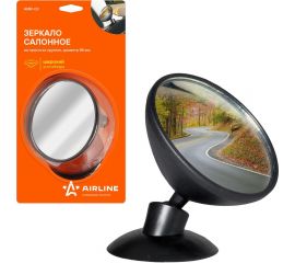 Круглое зеркало салонное на присоске диаметр 88 мм Airline AMR-03 
